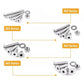 Hex socket screw set with nuts and gasket rings, M2–M5 series sizes shown