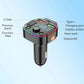 Car Bluetooth FM transmitter with type-C charging port and mini USB subwoofer controls