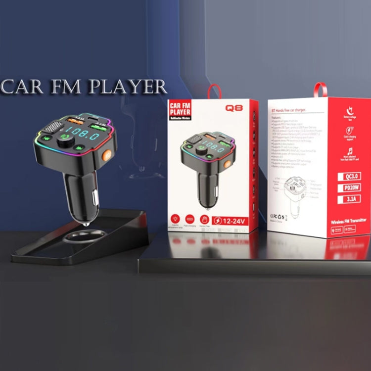 Car FM player Bluetooth transmitter set with retail box and Q8 label