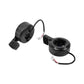 E-scooter thumb throttle governor set, two black units with wire harnesses