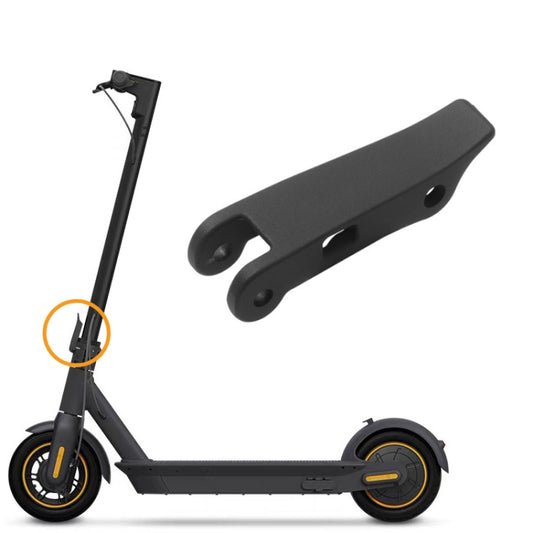 Folding spanner buckle for electric scooter, dark metal bracket with mounting holes