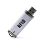 RFID USB key-style reader with dark USB plug and black RFID marking