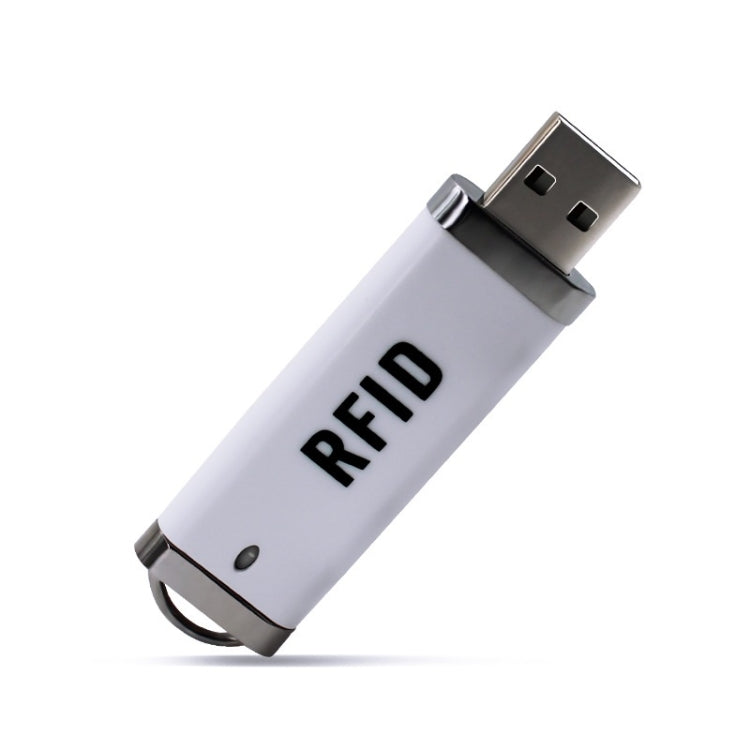 RFID USB key-style reader with dark USB plug and black RFID marking