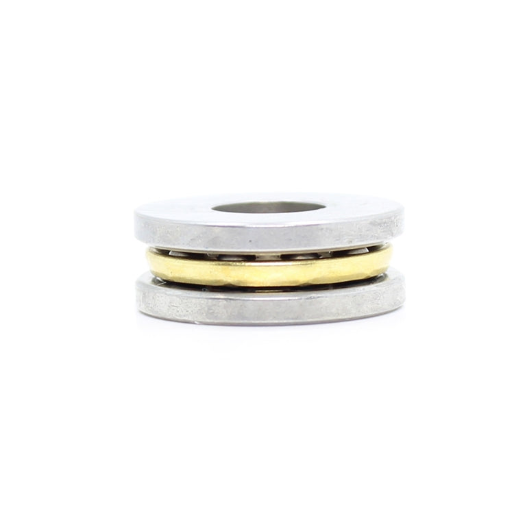 Thrust ball bearing washer pair with silver plates and gold spacer ring