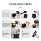 Portable espresso maker operation, filling pod cup and inserting capsule components