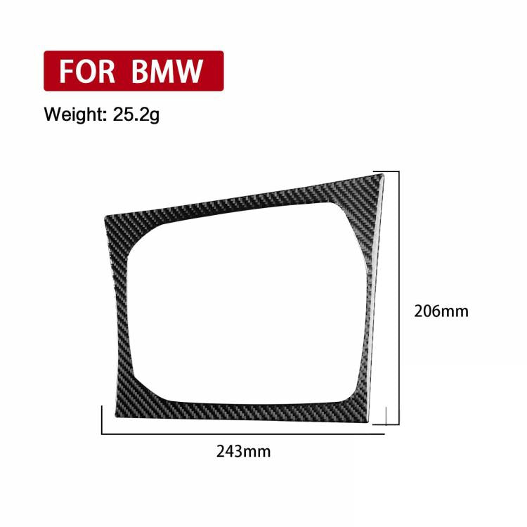 Black carbon-fiber style shift panel frame sticker with left side window opening
