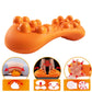 Orange acupressure massager with raised circular nodes along the top surface
