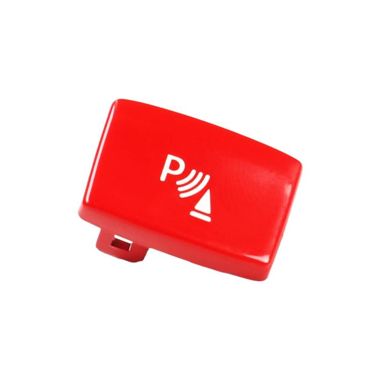 Red dashboard push-button with parking aid icon