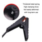 Large battery clip with thick spring clamp mechanism, black jaw and red contact arm