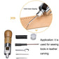 Leather sewing machine tool for carving with needle tip and hole-trace guide