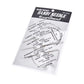 Assorted hand needles for leather crafting on a sealed card