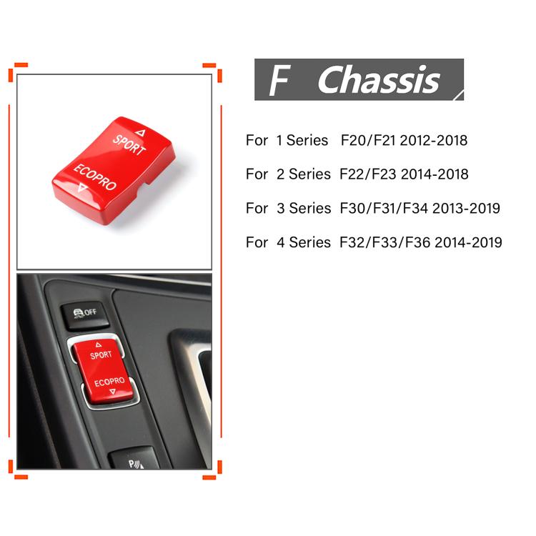 Red gear mode switch button for BMW F chassis applications