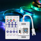 WiFi controller and LED light strip with multicolor glowing illumination