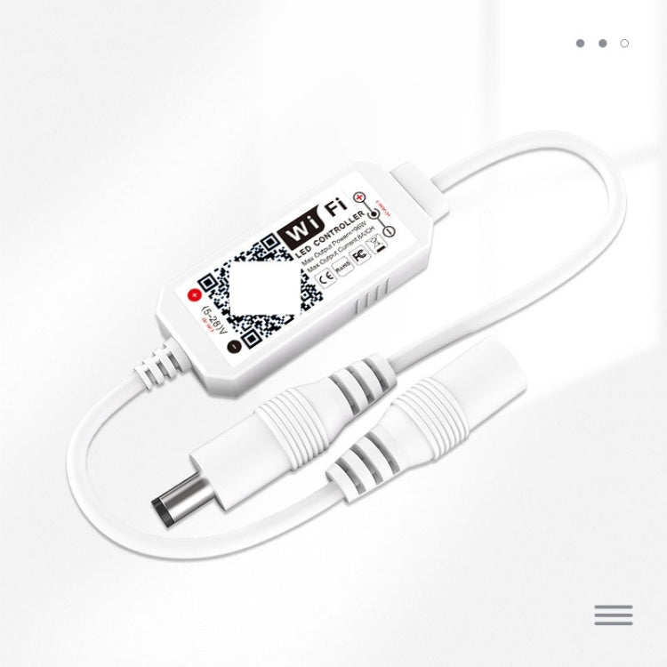 WiFi controller module with two lamp connectors and ribbed cable section