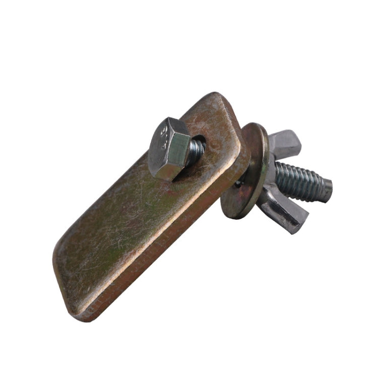 Convertible tire lug wrench head with threaded bolt and metal adjustment piece