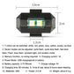 Black LED rear light with dimensions diagram, clear lens and side switch