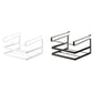 Wall-mounted double-layer cutting board rack set shown in white and black