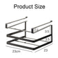 Double-layer wall-mounted cutting board rack with metal brackets and two tiers