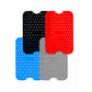 Color assortment of perforated rectangular silicone air fryer liner pads, 2-pack.