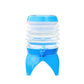 Blue folding bucket with installed faucet and stacked collapsible sides