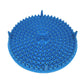 Round blue gravel filter isolation net with raised peg holes and central stem