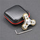 Four-gear metal fidget spinner with storage case and hex key tool