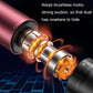 Handheld vacuum cleaner with transparent motor/fan housing and nozzle opening