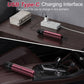 Wine red handheld vacuum cleaner with USB Type-C charging cable and base