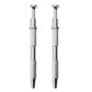 Silver IC chip picker tools, two-pack with textured grip and pointed tips