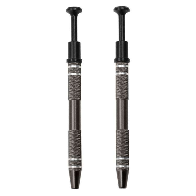 Dark gray IC chip picker tools, two-pack with textured grip and pointed tips