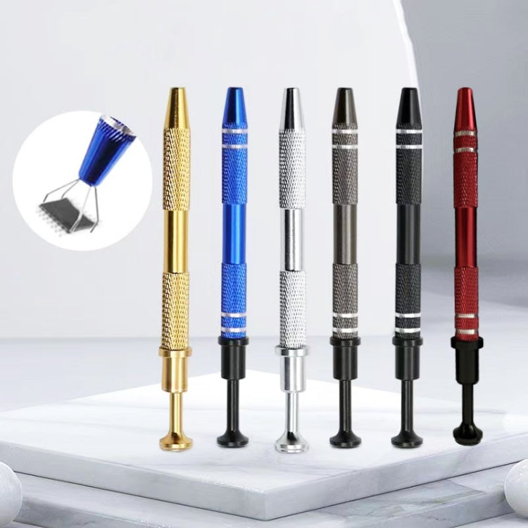 Assorted color IC chip picker tools set with black bases and textured grips