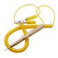 LED spring circuit test pen with yellow coiled cable and pointed metal probe