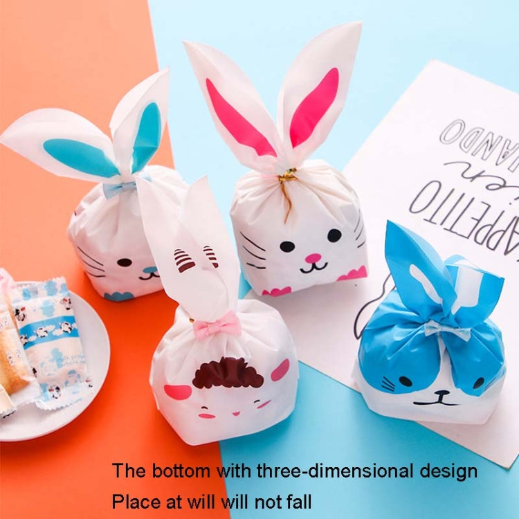 Cartoon rabbit ears gift packaging bags, white and blue with rabbit ear designs