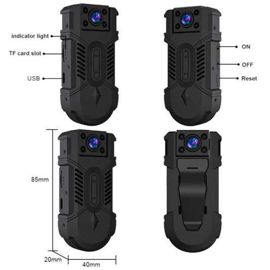Black wireless security camera showing front lens, indicator light, ports, and buttons.