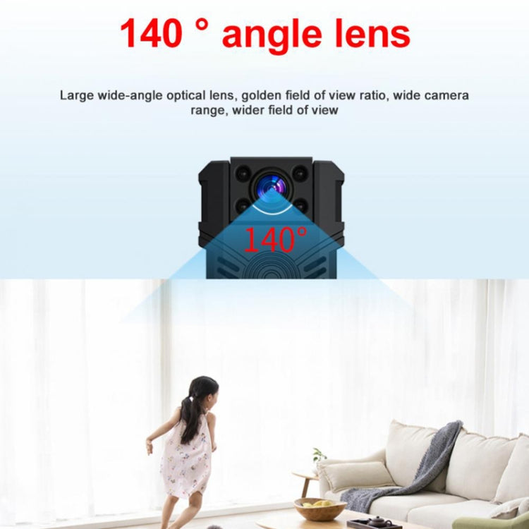 Black wireless security camera head with wide-angle lens and 140° viewing indicator.