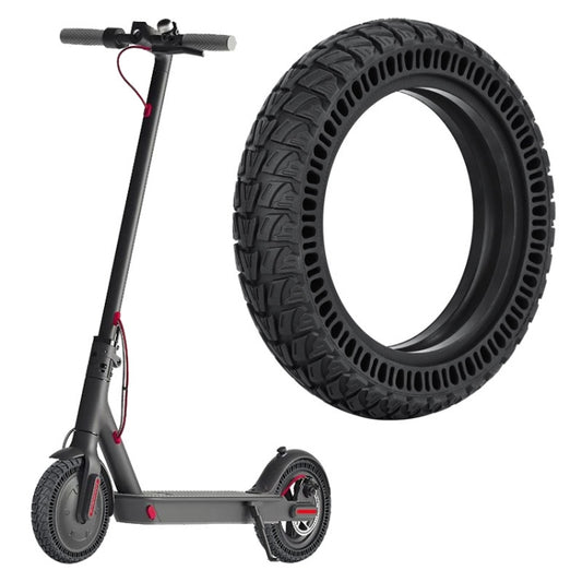 9-inch black rubber tire wheel for electric scooter replacement with deep tread