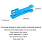 Blue horizontal cable stripper with ergonomic grip and blade guard