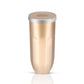 Car cup holder trash can with aroma diffuser, champagne body and silver top lid