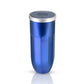 Car cup holder trash can with aroma diffuser, blue body and silver top lid