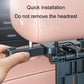 Car seat tray bracket installation detail with adjustable connector arms