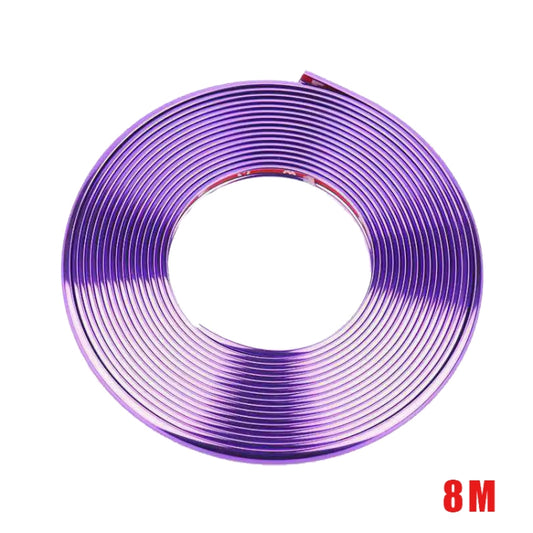 Purple reflective electroplating wheel decorative strip roll, circular coil