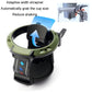 Car cup holder accessory with adjustable cup clamp ring and visible side hook