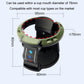 Car cup holder bracket with green outer ring, black clamp insert, and foot