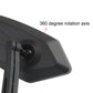 Mountain bike rearview mirror adjustment axis detail on reflective glass arm, black