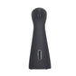 Black automatic soap dispenser front view with side slot and top indicator icons