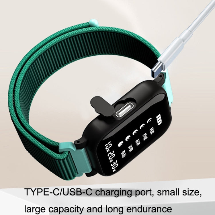 Green wristband microcurrent sleep instrument with Type-C charging port
