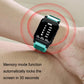 Microcurrent sleep instrument on wrist with green band and glowing red activity ring