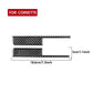 Door lock switch sticker trim set, carbon-fiber-look, two pieces with dimensions.