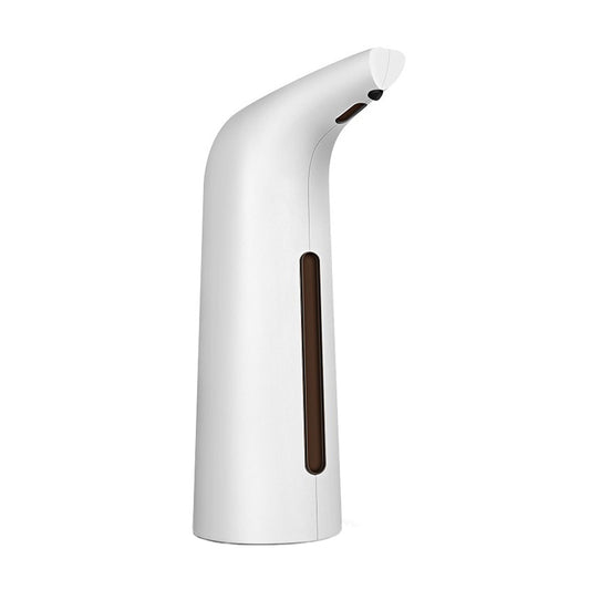 Automatic infrared soap dispenser, white matte finish with long oval sensor window
