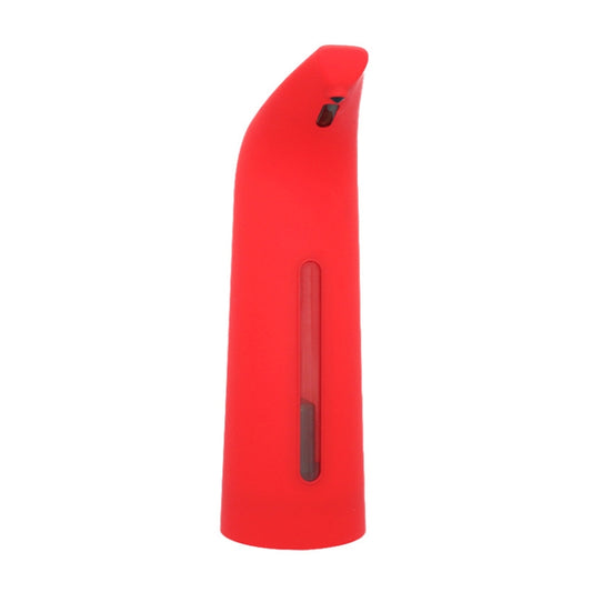 Automatic infrared soap dispenser, red matte finish with vertical oval sensor window